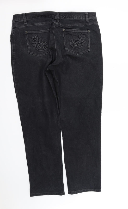 Womens UK Size M pre worn Regular Fit  Black Trousers