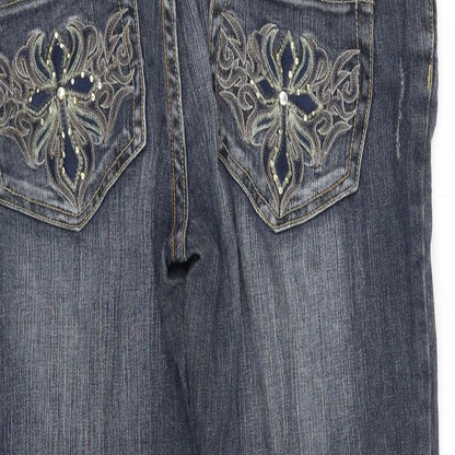 Womens UK Size 31 in pre worn Regular Fit Straight Blue Jeans