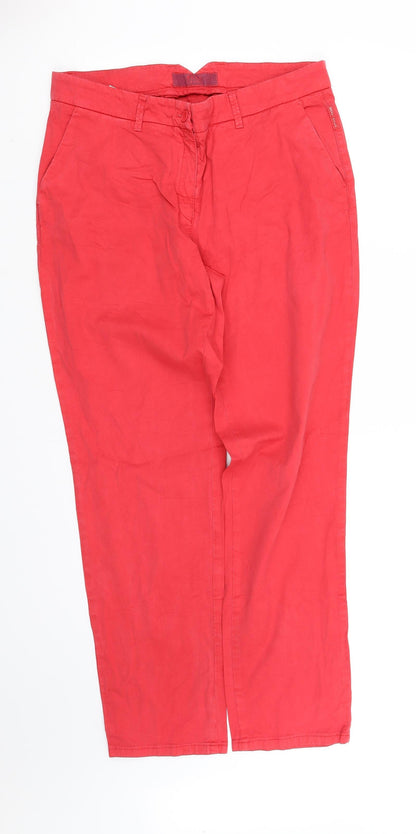 Womens UK Size 16 pre worn Regular Fit Straight Red Jeans