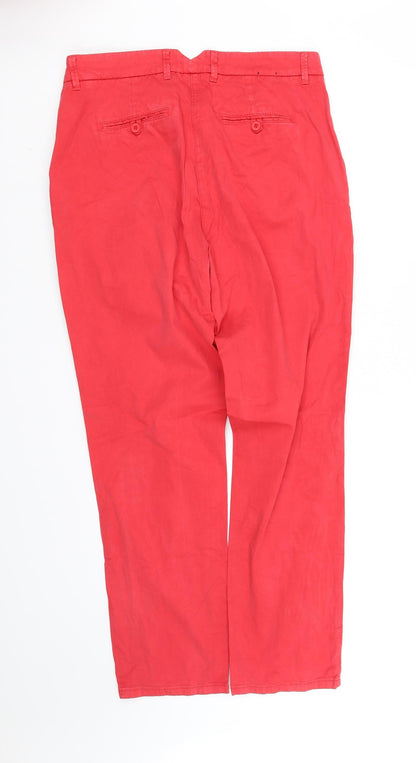 Womens UK Size 16 pre worn Regular Fit Straight Red Jeans