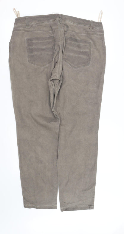 Womens UK Size 20 in pre worn Regular Fit  Grey Trousers