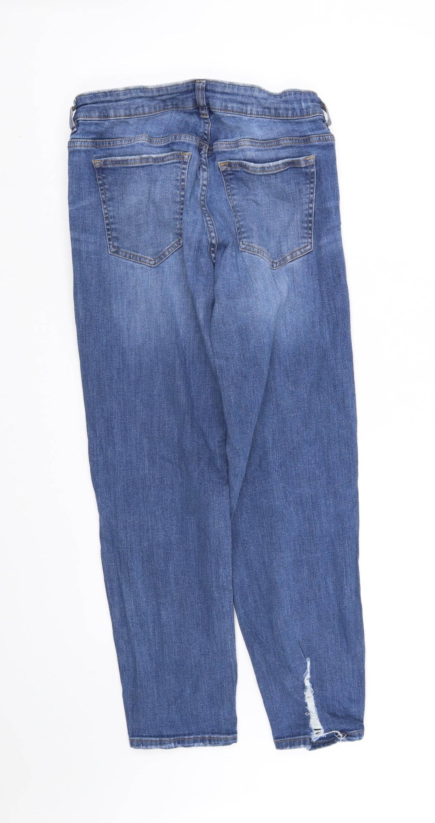Womens UK Size 12 Divided Regular Fit Straight Blue Jeans