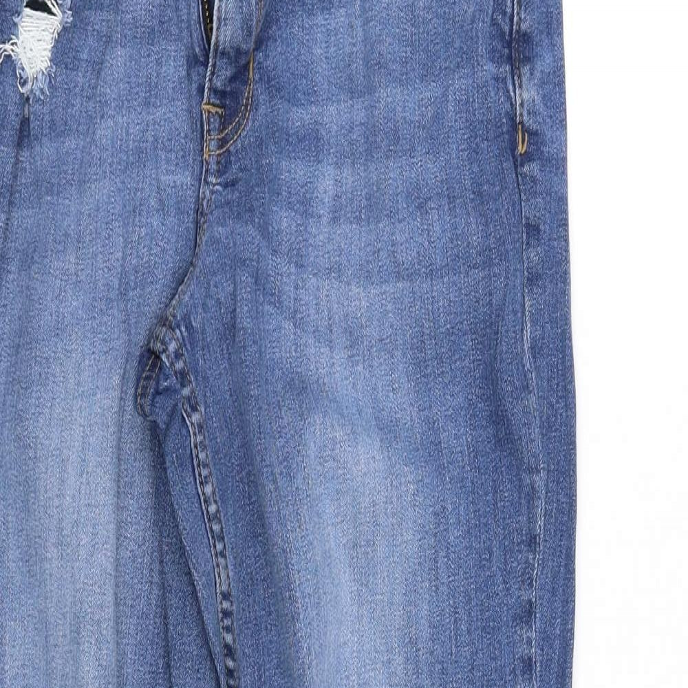 Womens UK Size 12 Divided Regular Fit Straight Blue Jeans