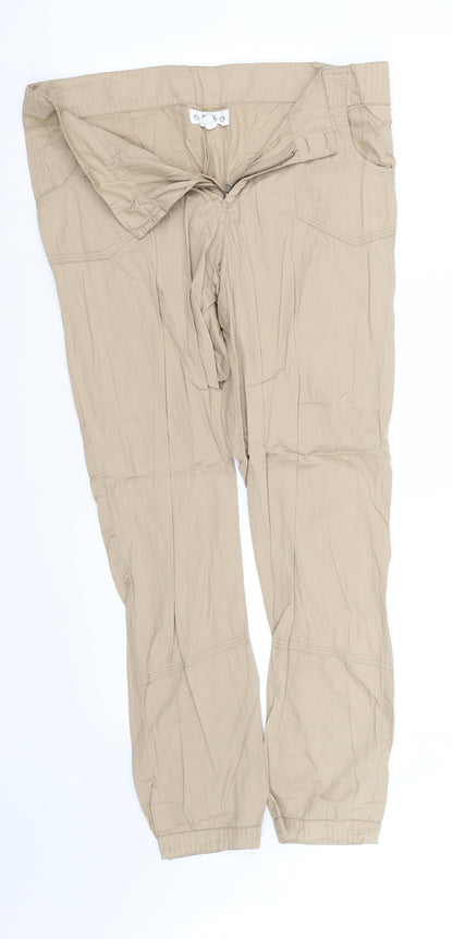 Womens UK Size L pre worn Regular Fit  Beige Trousers