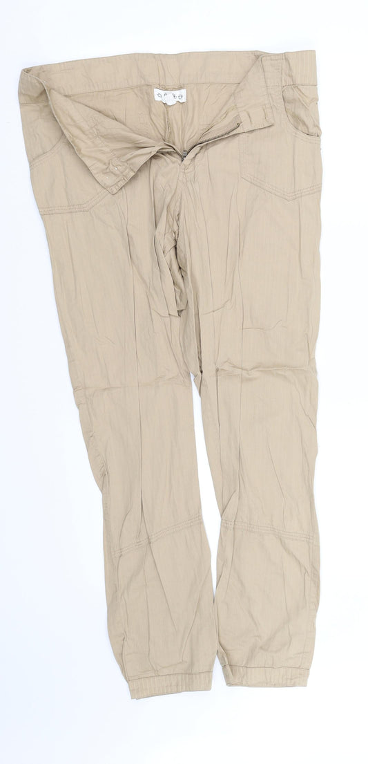 Womens UK Size L pre worn Regular Fit  Beige Trousers