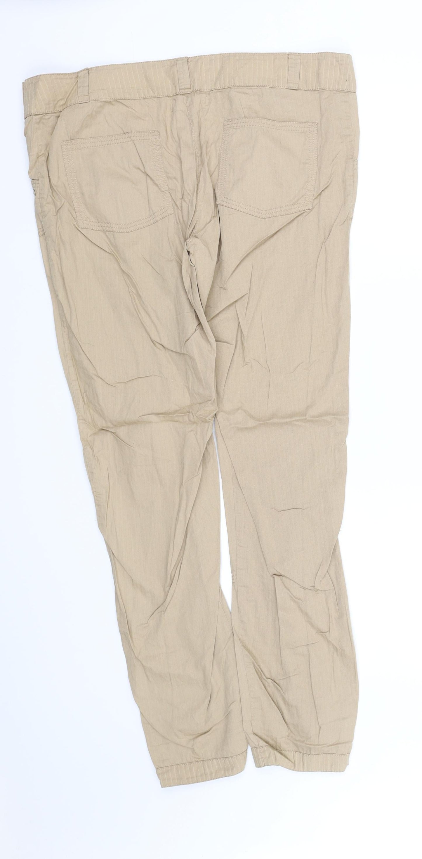 Womens UK Size L pre worn Regular Fit  Beige Trousers
