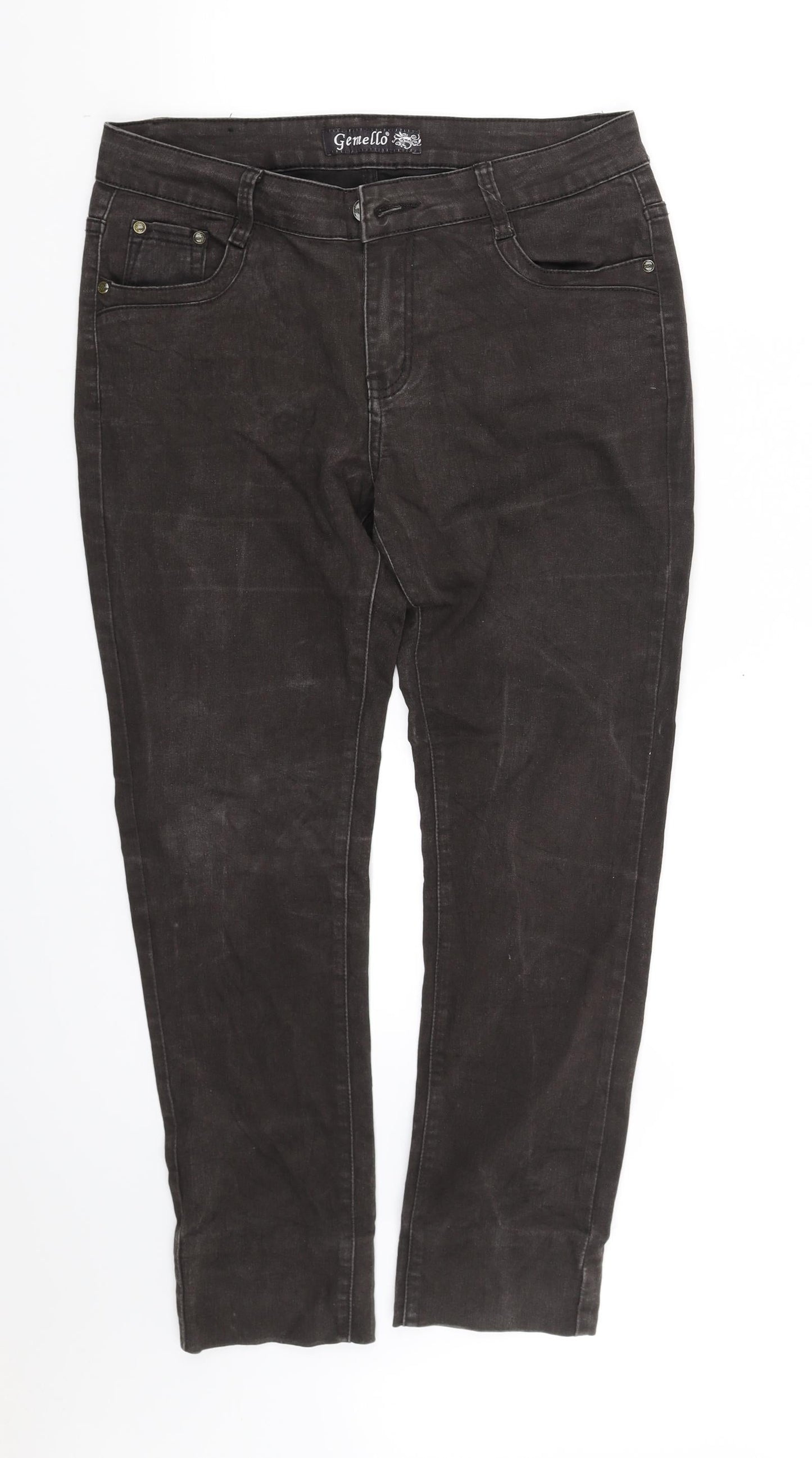 Womens UK Size 12 pre worn Regular Fit  Black Trousers