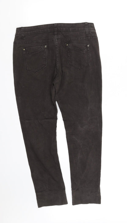 Womens UK Size 12 pre worn Regular Fit  Black Trousers