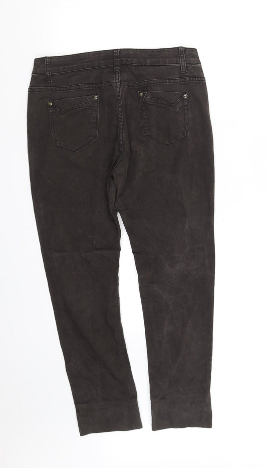 Womens UK Size 12 pre worn Regular Fit  Black Trousers