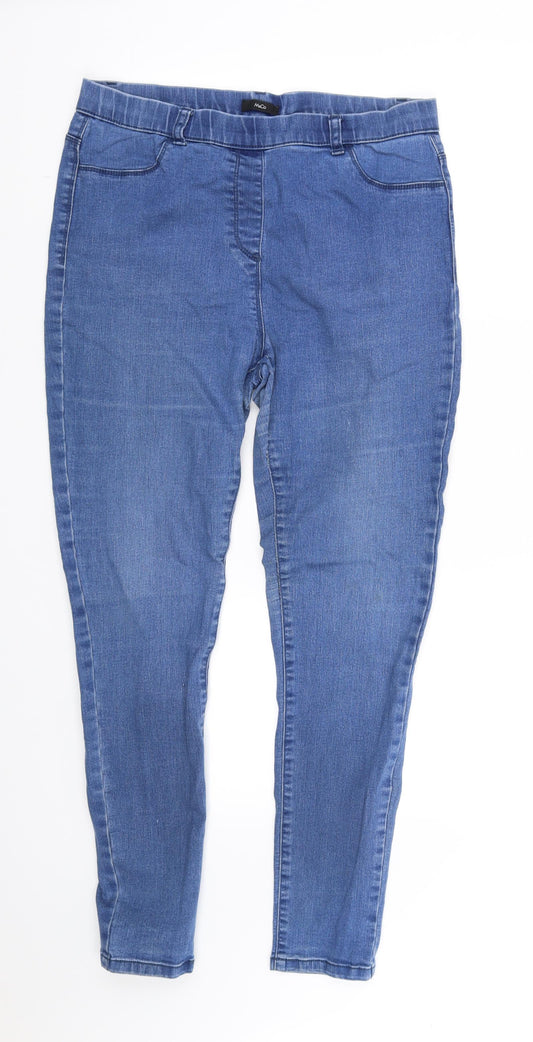 M&Co Womens Blue   Straight Jeans Size 10 L34 in
