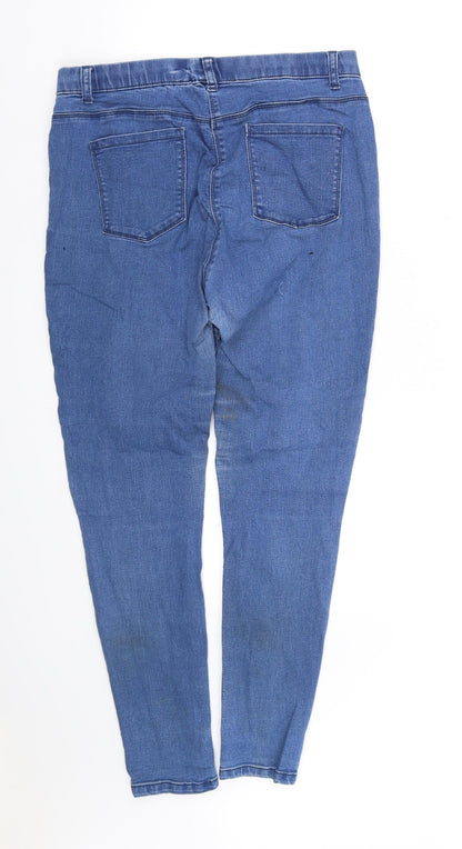 M&Co Womens Blue   Straight Jeans Size 10 L34 in