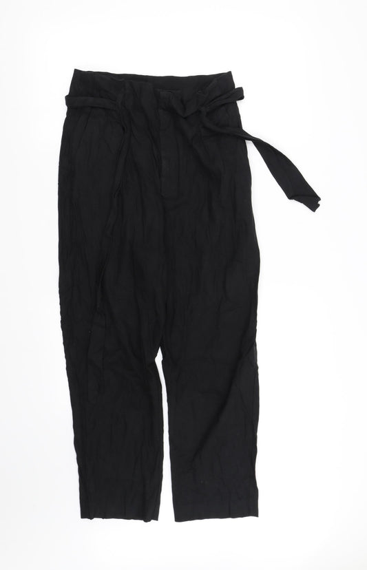 Womens UK Size 12 Lindex Regular Fit  Black Trousers