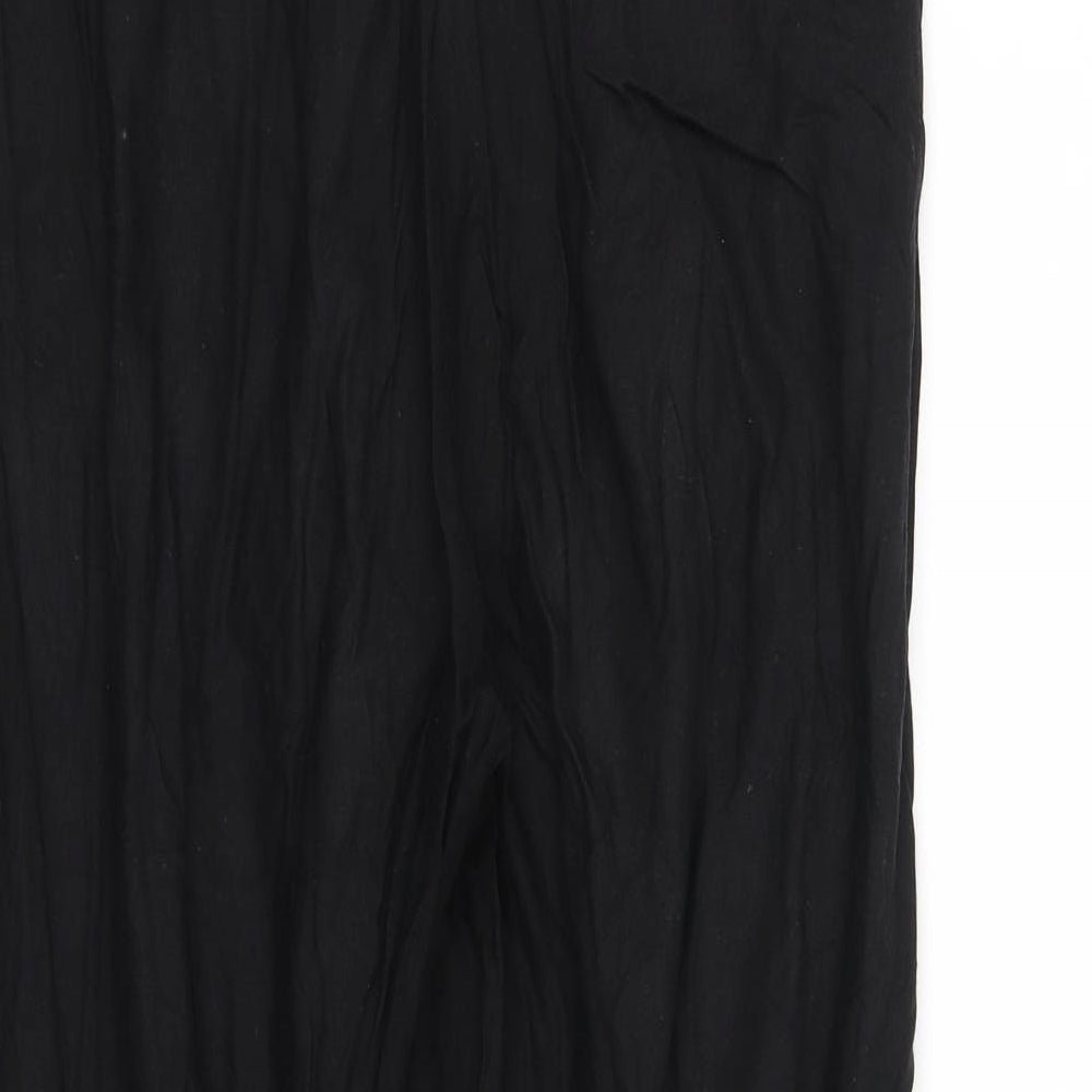 Womens UK Size 12 Lindex Regular Fit  Black Trousers