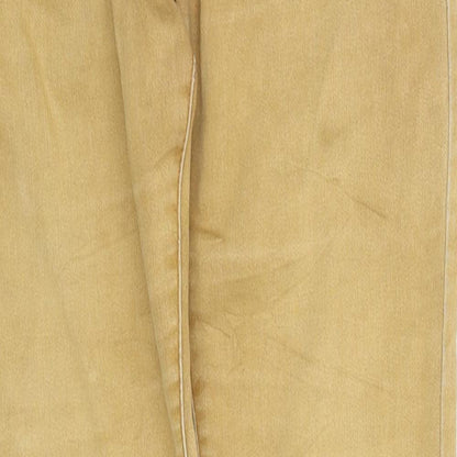 Womens UK Size L pre worn Regular Fit Straight Beige Jeans