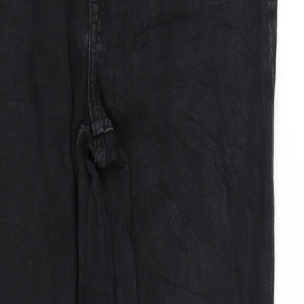 Womens UK Size 12 Divided Regular Fit Straight Black Jeans