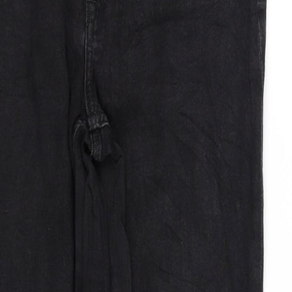 Womens UK Size 12 Divided Regular Fit Straight Black Jeans