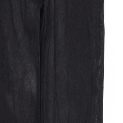 Womens UK Size 12 Divided Regular Fit Straight Black Jeans