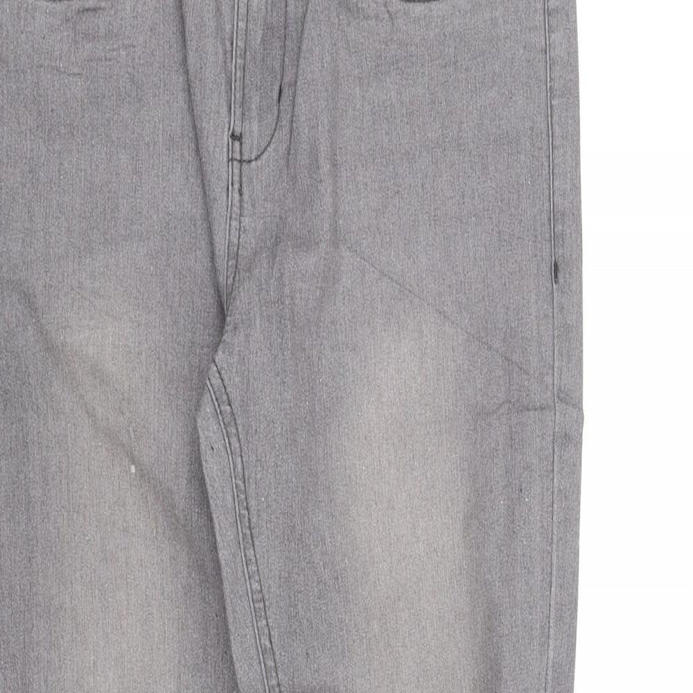 Womens UK Size S pre worn Regular Fit Straight Grey Jeans