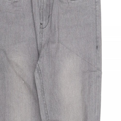 Womens UK Size S pre worn Regular Fit Straight Grey Jeans