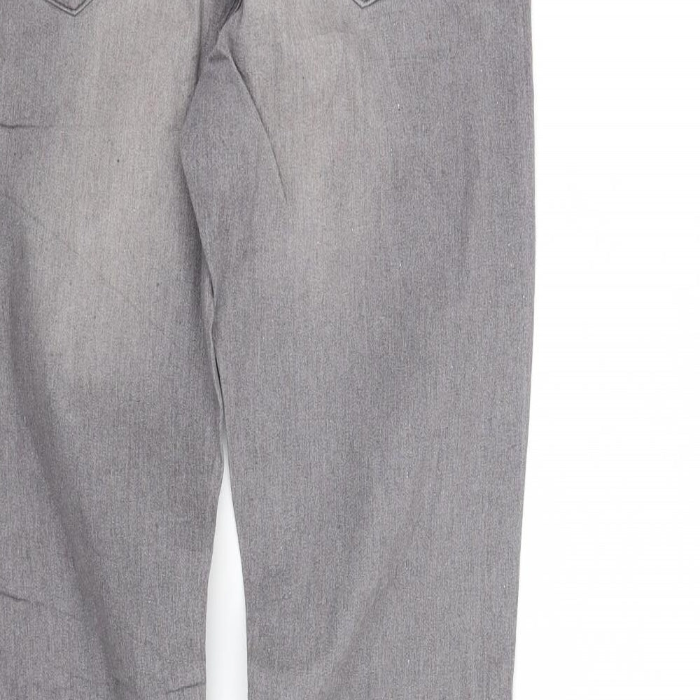 Womens UK Size S pre worn Regular Fit Straight Grey Jeans