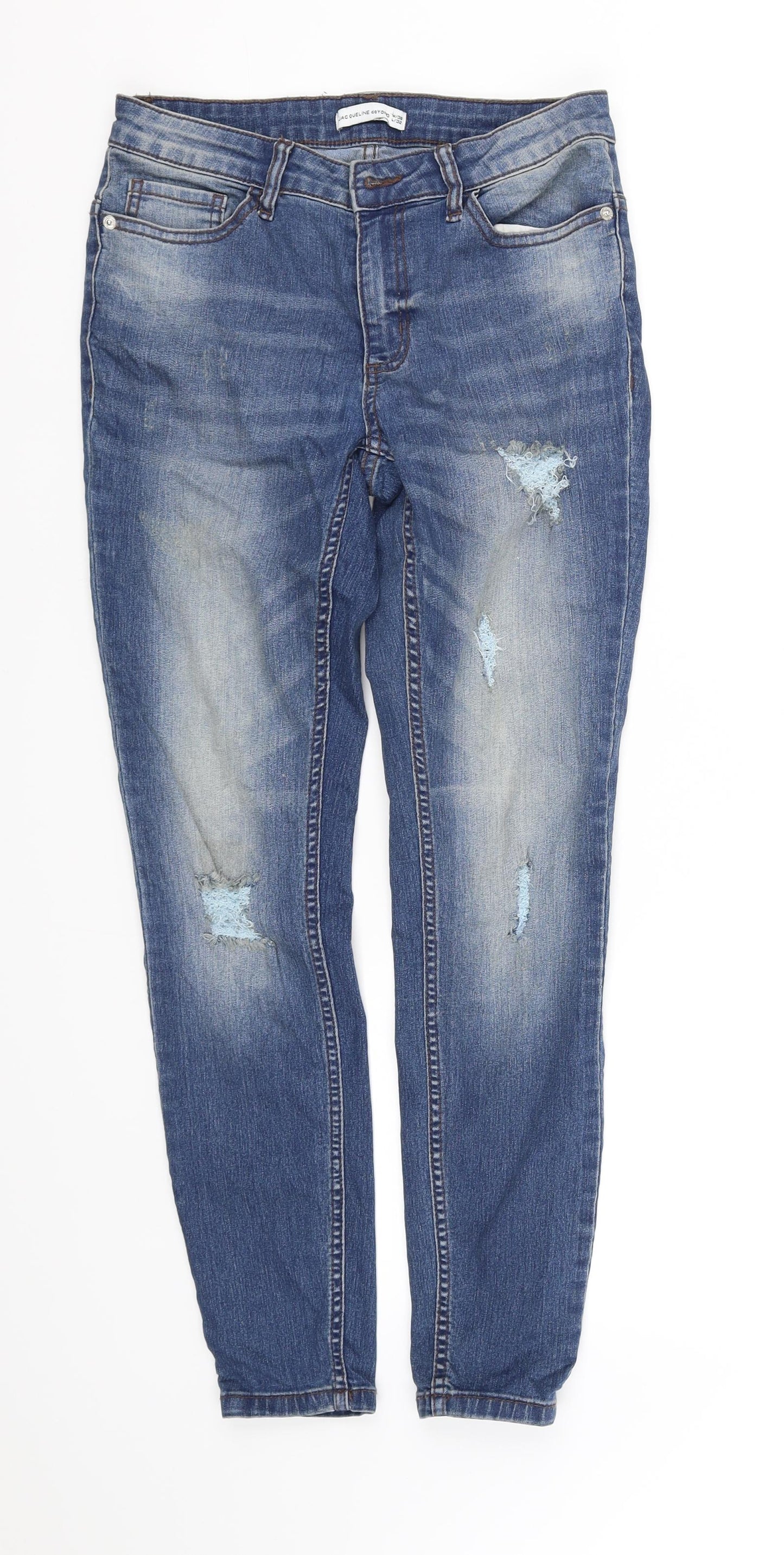 Jaqueline deYong Womens Blue   Straight Jeans Size M L32 in