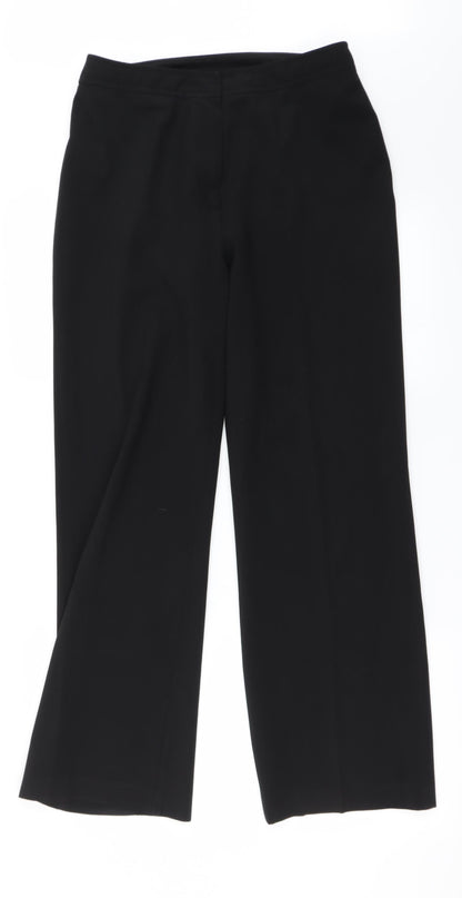 Womens UK Size 12 Preworn Regular Fit  Black Trousers