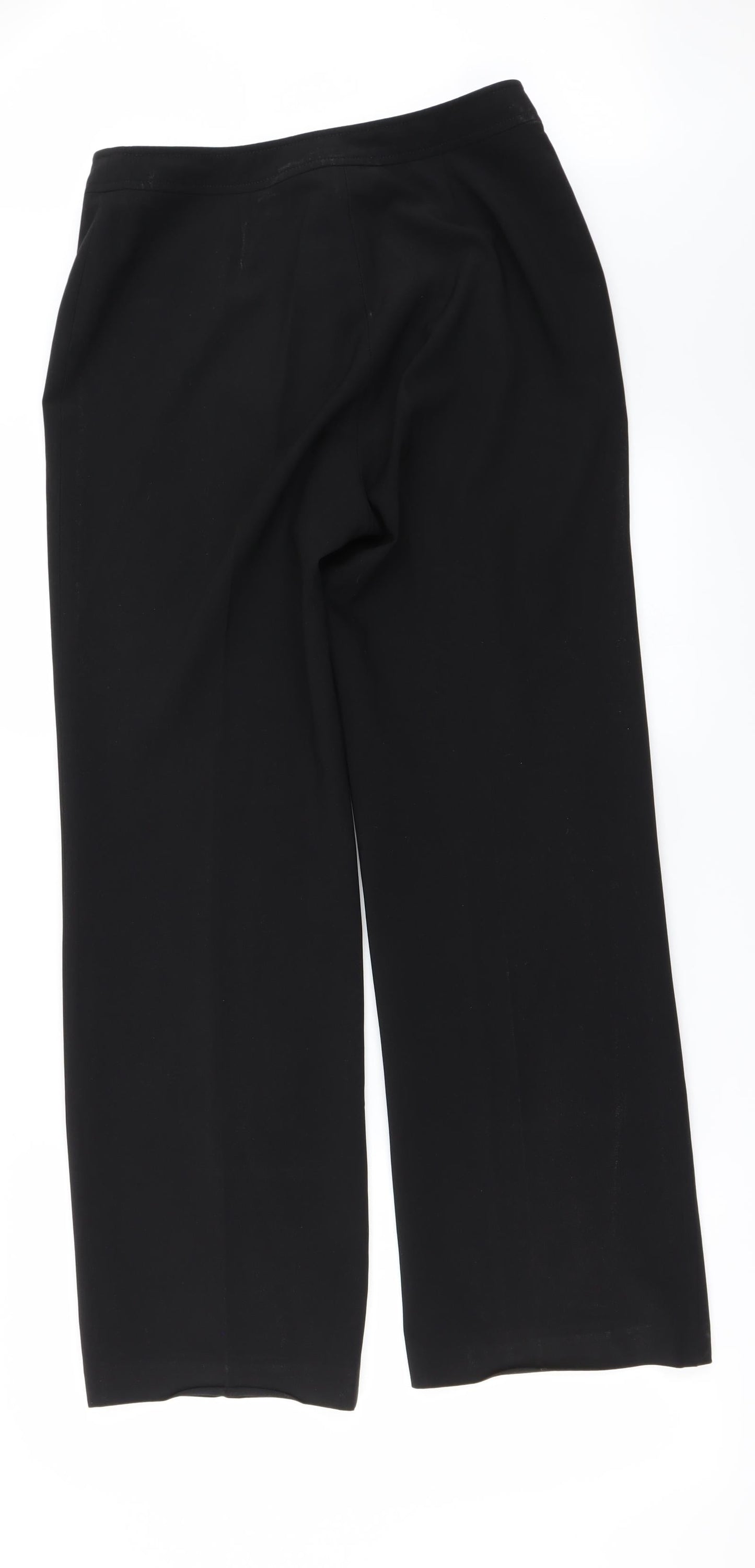 Womens UK Size 12 Preworn Regular Fit  Black Trousers