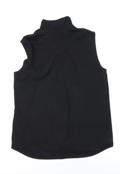 Womens UK Size 12 Preworn Black Basic T-Shirt