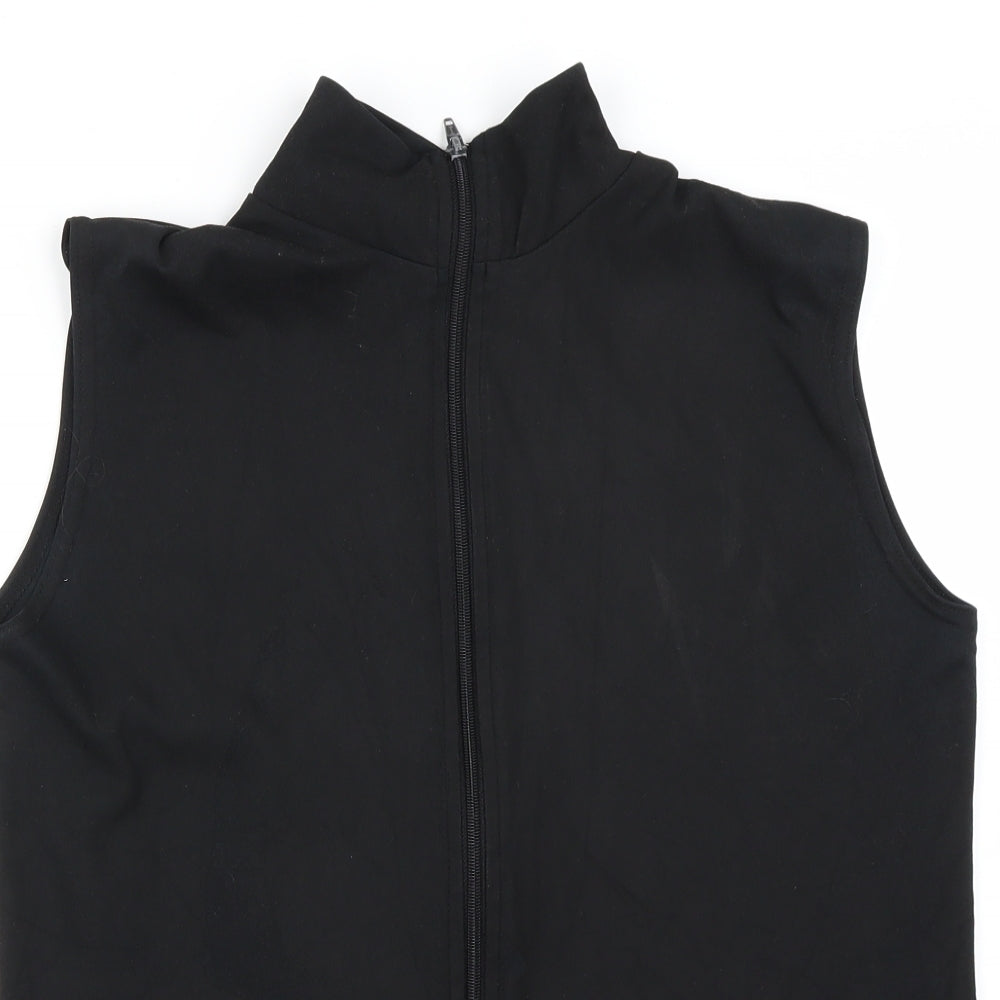Womens UK Size 12 Preworn Black Basic T-Shirt