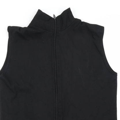 Womens UK Size 12 Preworn Black Basic T-Shirt