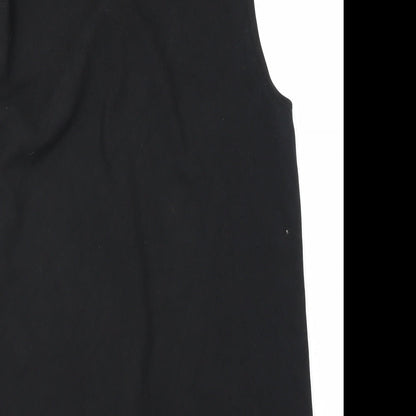 Womens UK Size 12 Preworn Black Basic T-Shirt