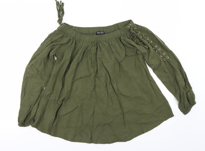 Womens UK Size 12 Select Green Basic T-Shirt