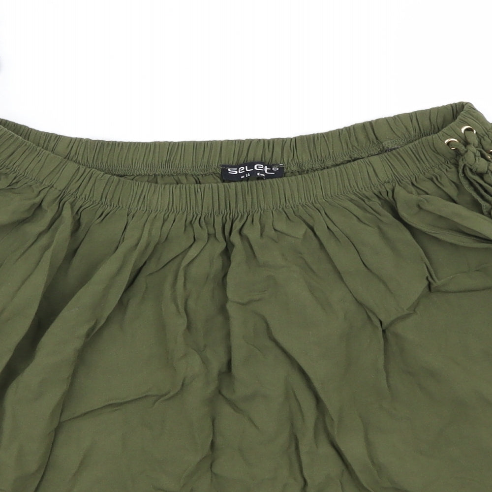 Womens UK Size 12 Select Green Basic T-Shirt