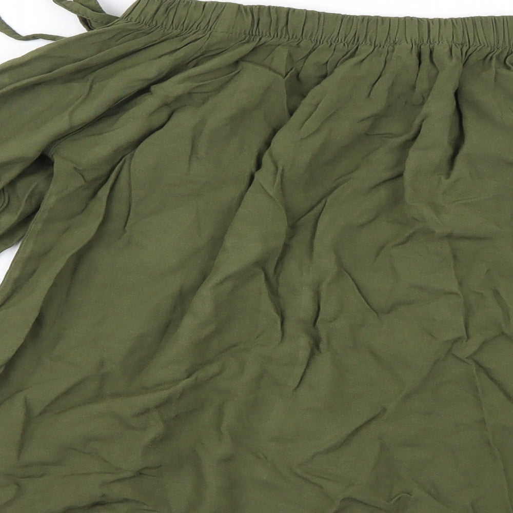 Womens UK Size 12 Select Green Basic T-Shirt