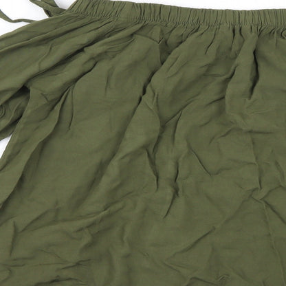 Womens UK Size 12 Select Green Basic T-Shirt
