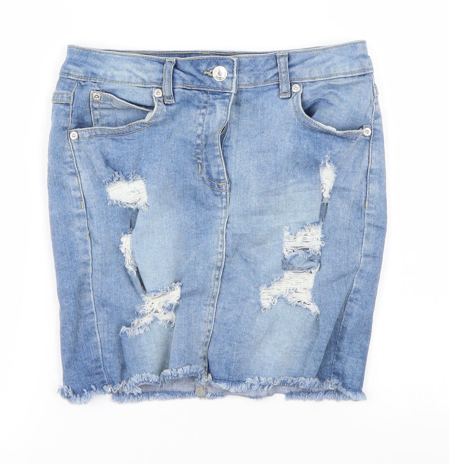 parisian Womens Blue   A-Line Skirt Size 8