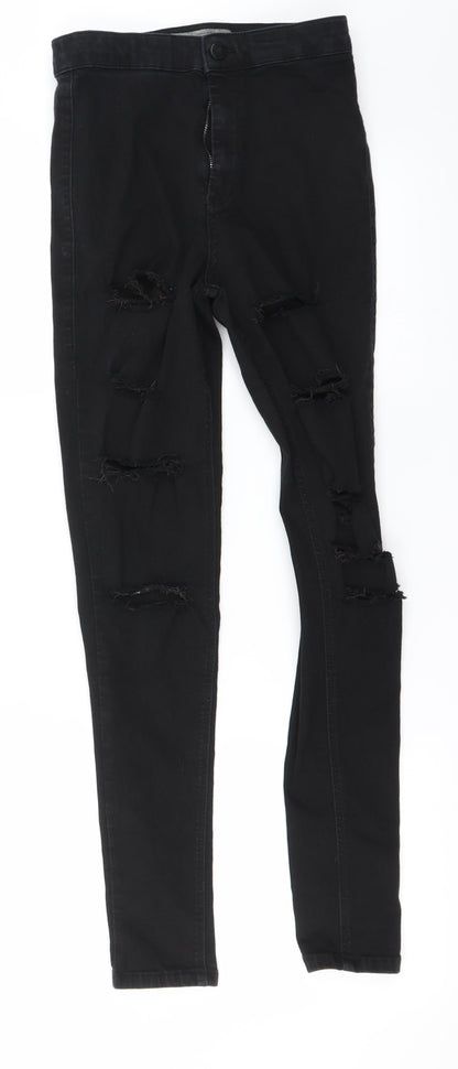 Mens UK Size 28 in Topshop Regular Fit Skinny Black Jeans