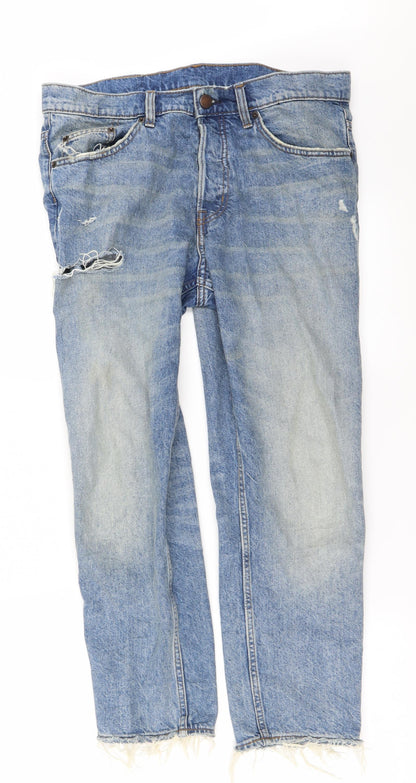 Womens UK Size 32 in Preworn Regular Fit Straight Blue Jeans