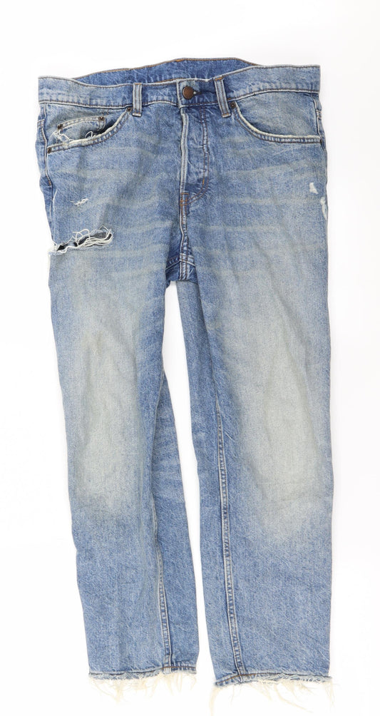 Womens UK Size 32 in Preworn Regular Fit Straight Blue Jeans