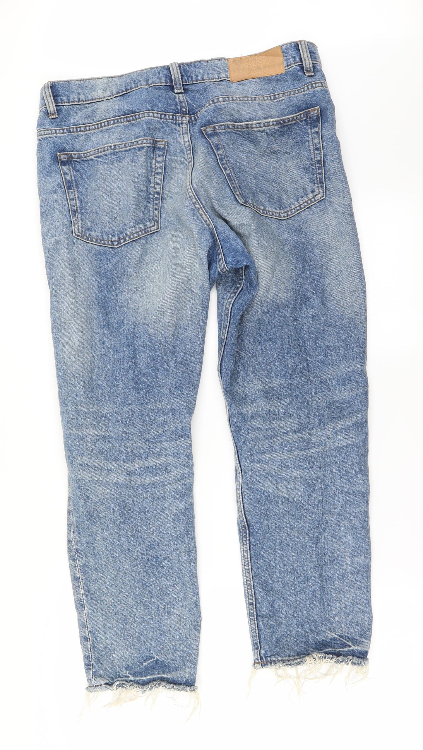 Womens UK Size 32 in Preworn Regular Fit Straight Blue Jeans