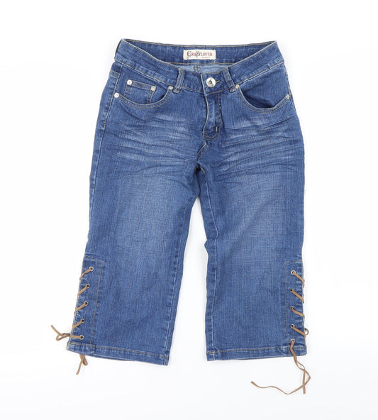 Womens UK Size 23 in Preworn Regular Fit Straight Blue Jeans