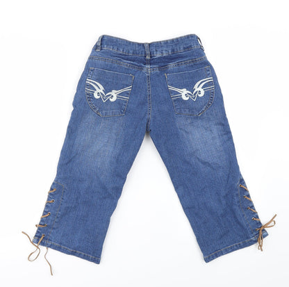Womens UK Size 23 in Preworn Regular Fit Straight Blue Jeans