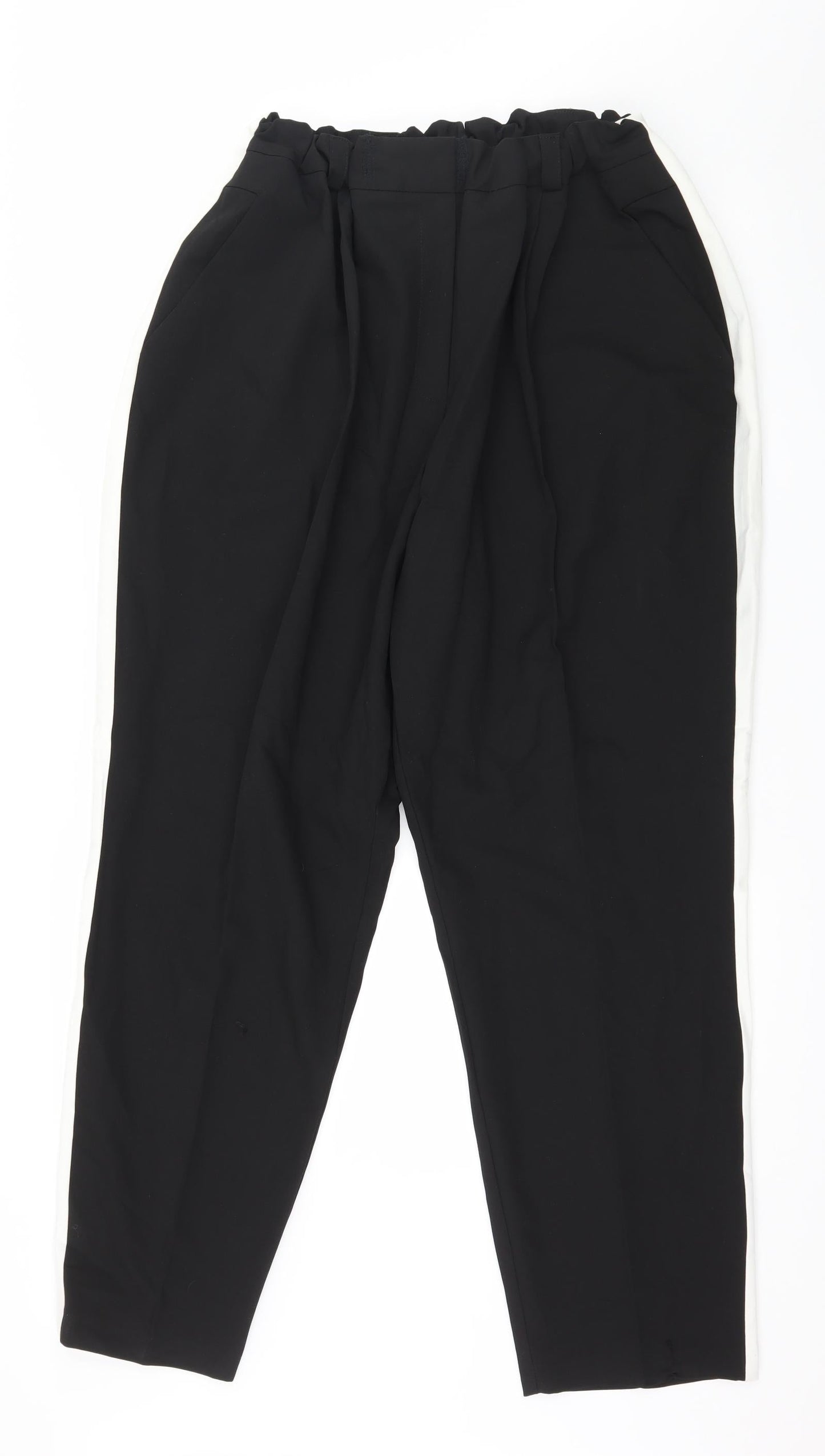 Edit Womens Black Striped  Trousers  Size 40 in L30 in