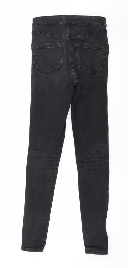 Miss Selfridge Womens Black  Denim Skinny Jeans Size 8 L28 in