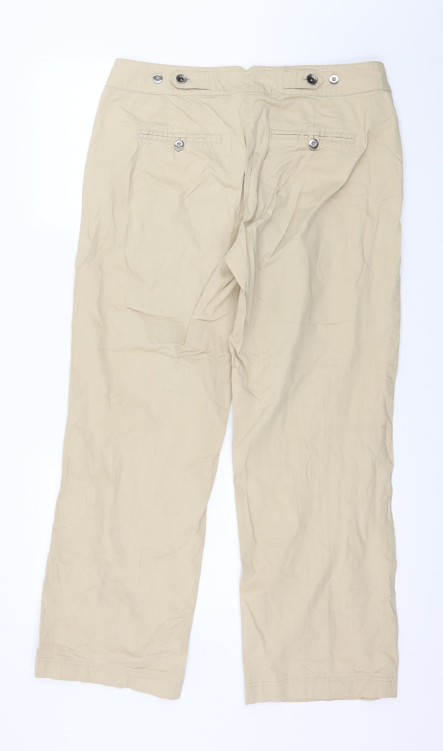 Manguun Womens Beige   Cargo Trousers Size 12 L29 in