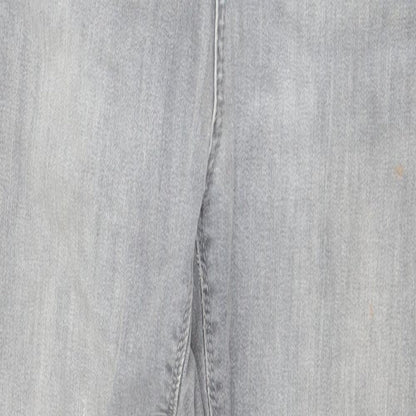 Topshop Womens Grey  Denim Skinny Jeans Size 28 in L26 in