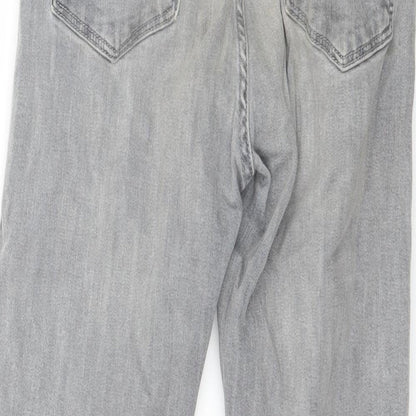 Topshop Womens Grey  Denim Skinny Jeans Size 28 in L26 in