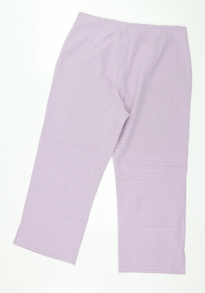 Odessa Womens Purple Check  Rain Trousers Trousers Size 16 L26 in