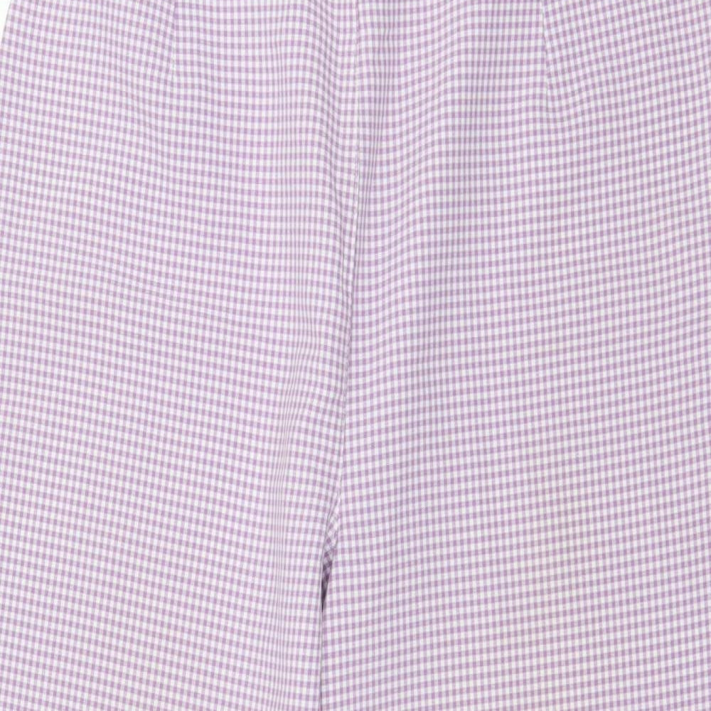 Odessa Womens Purple Check  Rain Trousers Trousers Size 16 L26 in