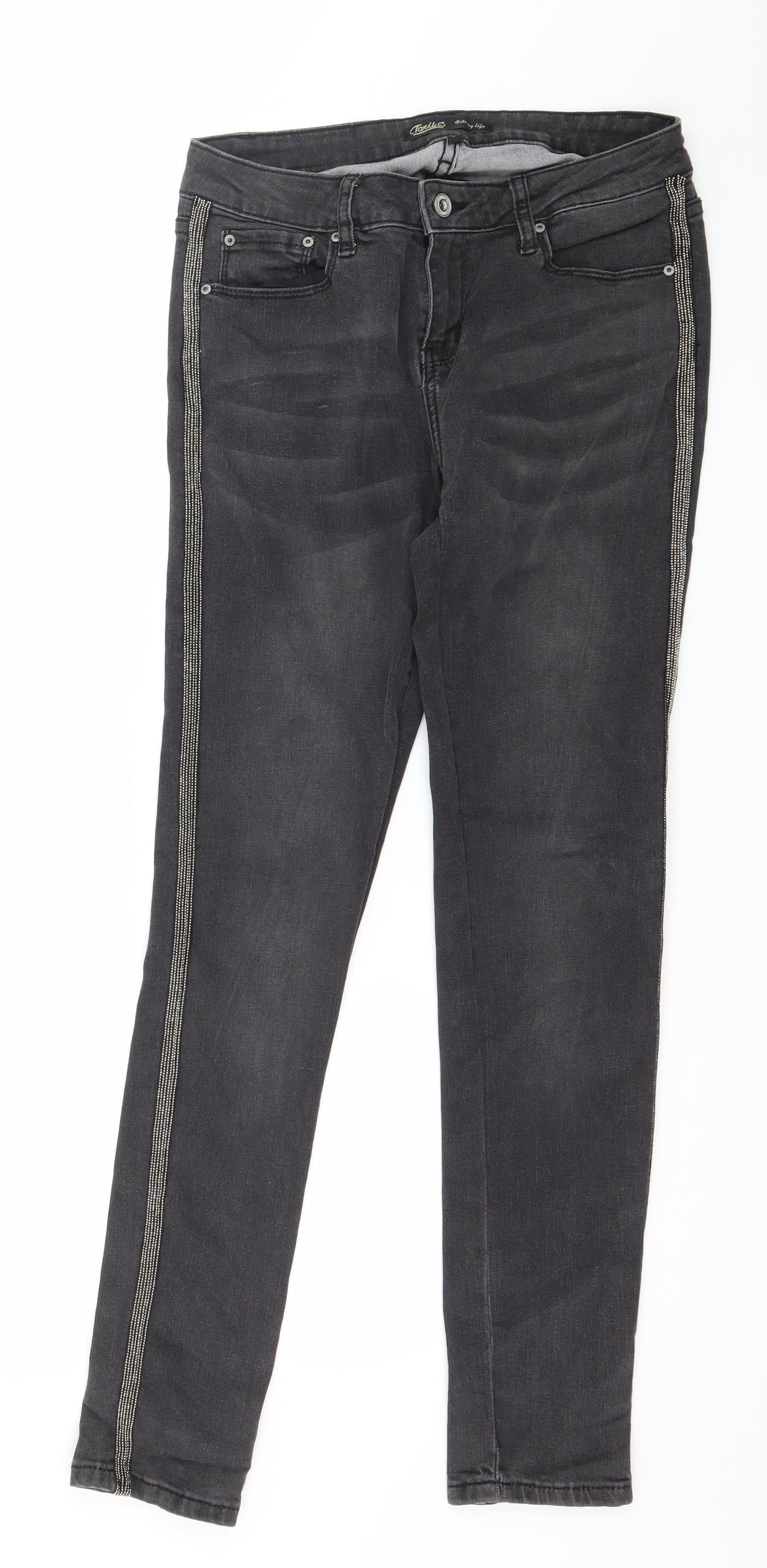 Womens UK Size 10 Toxik3 Regular Fit Skinny Grey Jeans